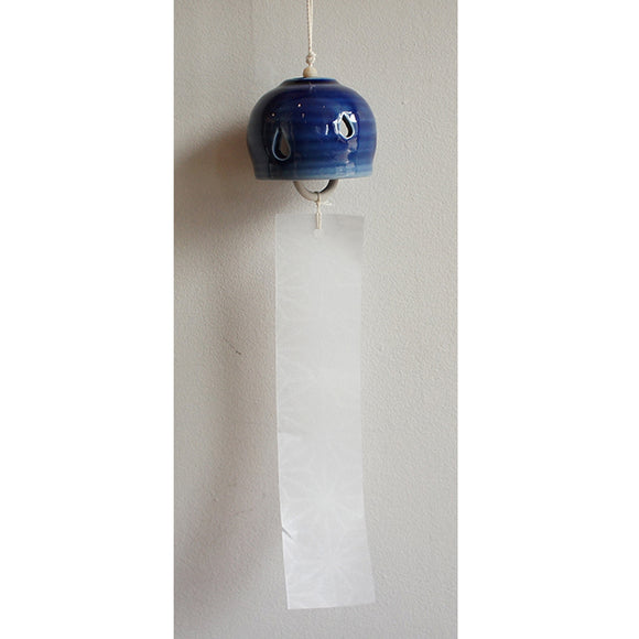 Creamic Wind Chime Setoyaki Blue S