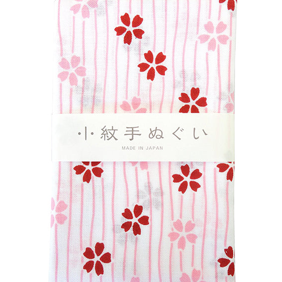 Tenugui Towel Komon Sakura Stripe