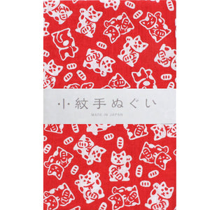 Tenugui Towel Komon Manekineko