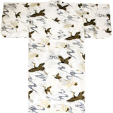 Yukata Robe for Women White with Cranes