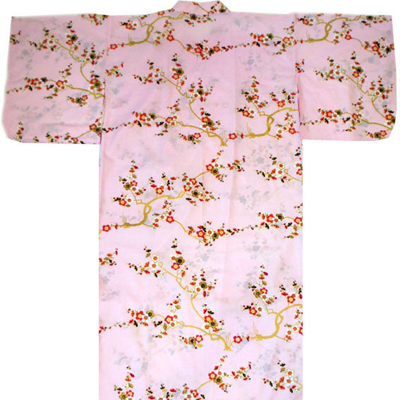 Yukata Robe for Women Golden Plum Pink