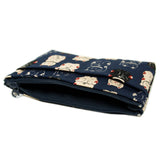 Coin and Card Purse lucky Cat Navy