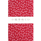 Tenugui Towel Komon Tonbo Red