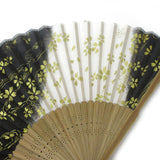 Silk Folding Fan Sakura Gold