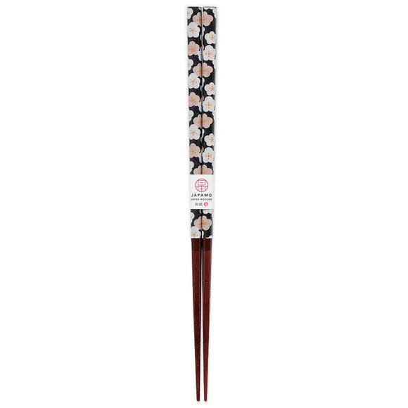 Chopsticks Japanese Modern Plum Black 23cm