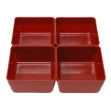 4pcs Inner Boxes For 15 cm Jubako Red