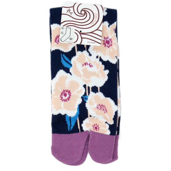 Tabi Socks Amejima Tsubaki Purple