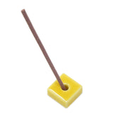 Incense Holder Block Yellow