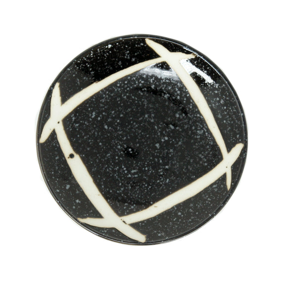 Soy Dish Black Mikage Checkered