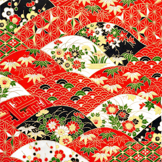Yuzen Chikubai Wave Red