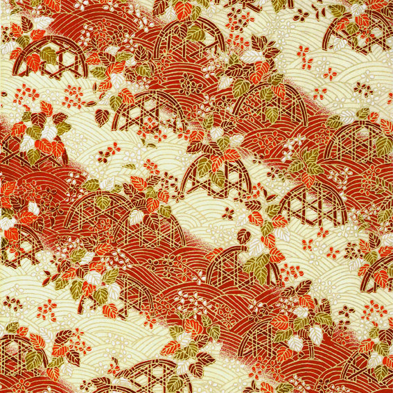 Yuzen Ryusui Wave White and Orange