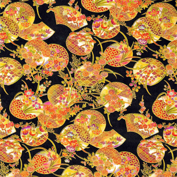 Yuzen Ogi Shippo Black