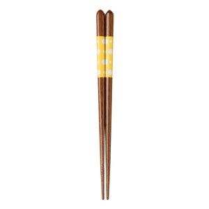 Chopsticks Polka Dot Yellow 16.5cm