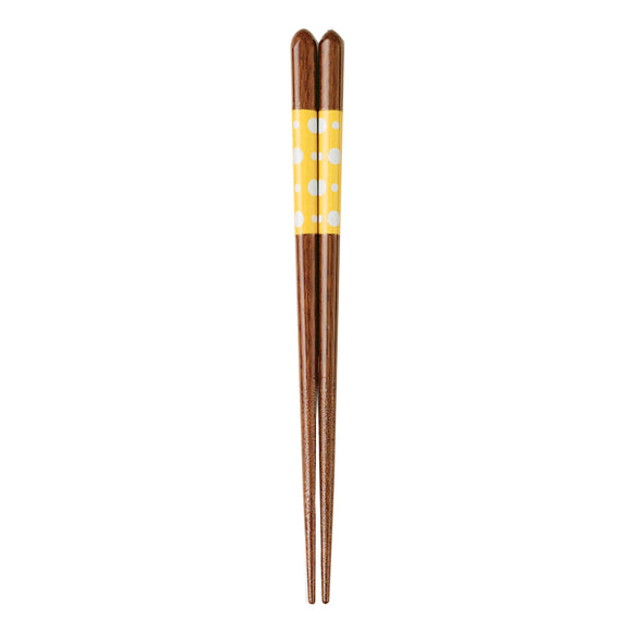 Chopsticks Polka Dot Yellow 16.5cm