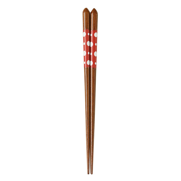 Chopsticks Polka Dot Red 16.5cm