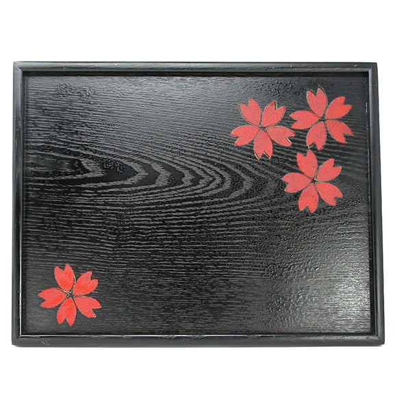 Wooden Tray Sakura Nunobari 29 x 30 cm