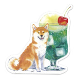 Greeting Card Shiba Dog Cream Soda