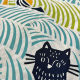 Cloth kata kata Cat & Bird Green