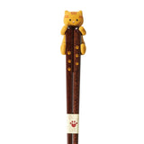 Chopsticks & Chopstick Rest Set Dakko Cat Cha Tora