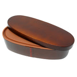 Lunch Box Slim Magewappa Dark Brown 1 Tier