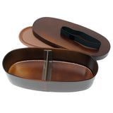 Lunch Box Slim Magewappa Dark Brown 1 Tier