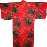 Yukata Robe for Women Flowing Peony Red