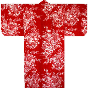 Yukata Robe for Women Lily Red