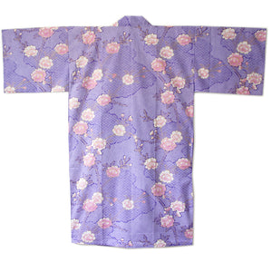 Yukata Robe for Women Sakura Komon Purple